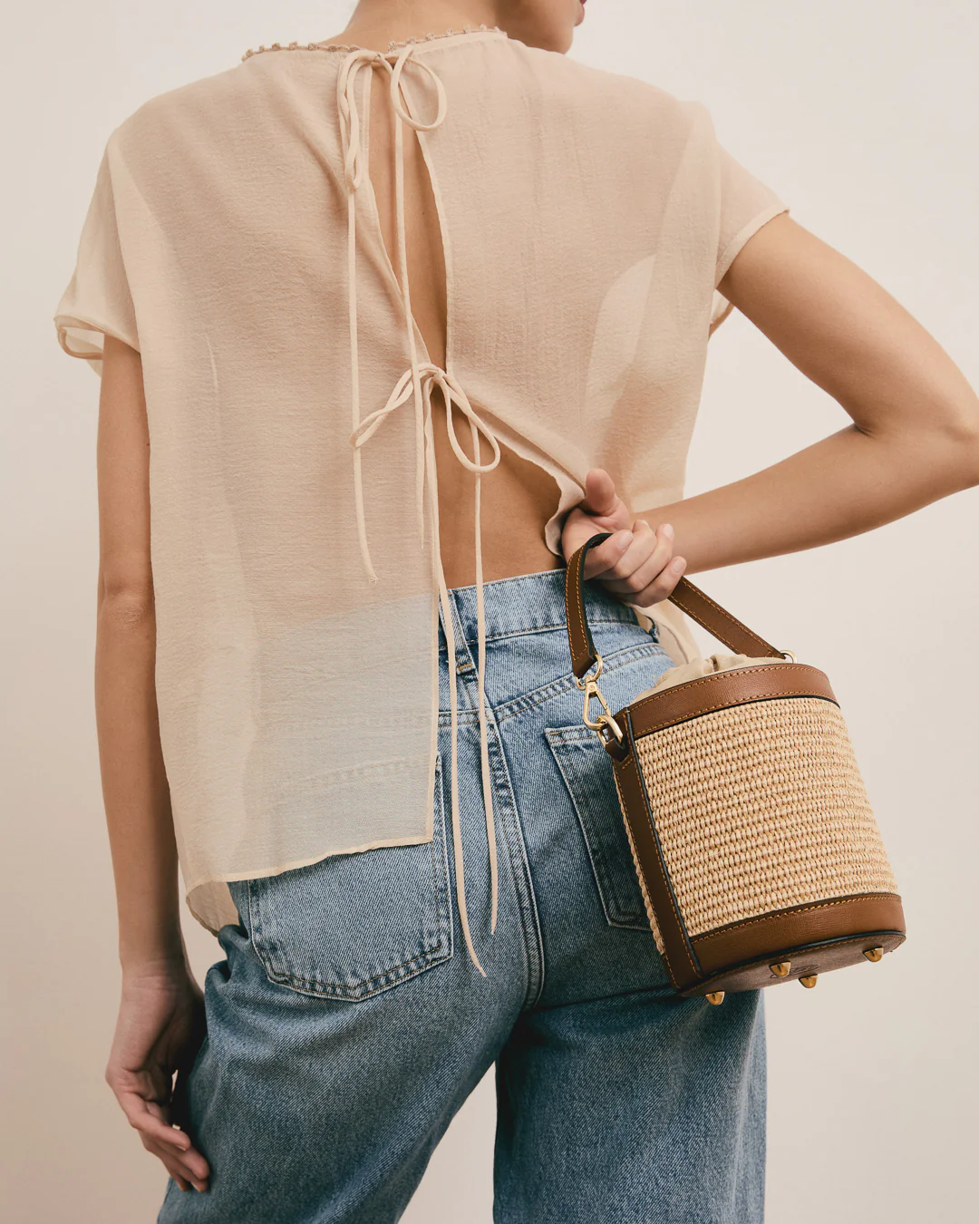 Angèle raffia pink - Image 2