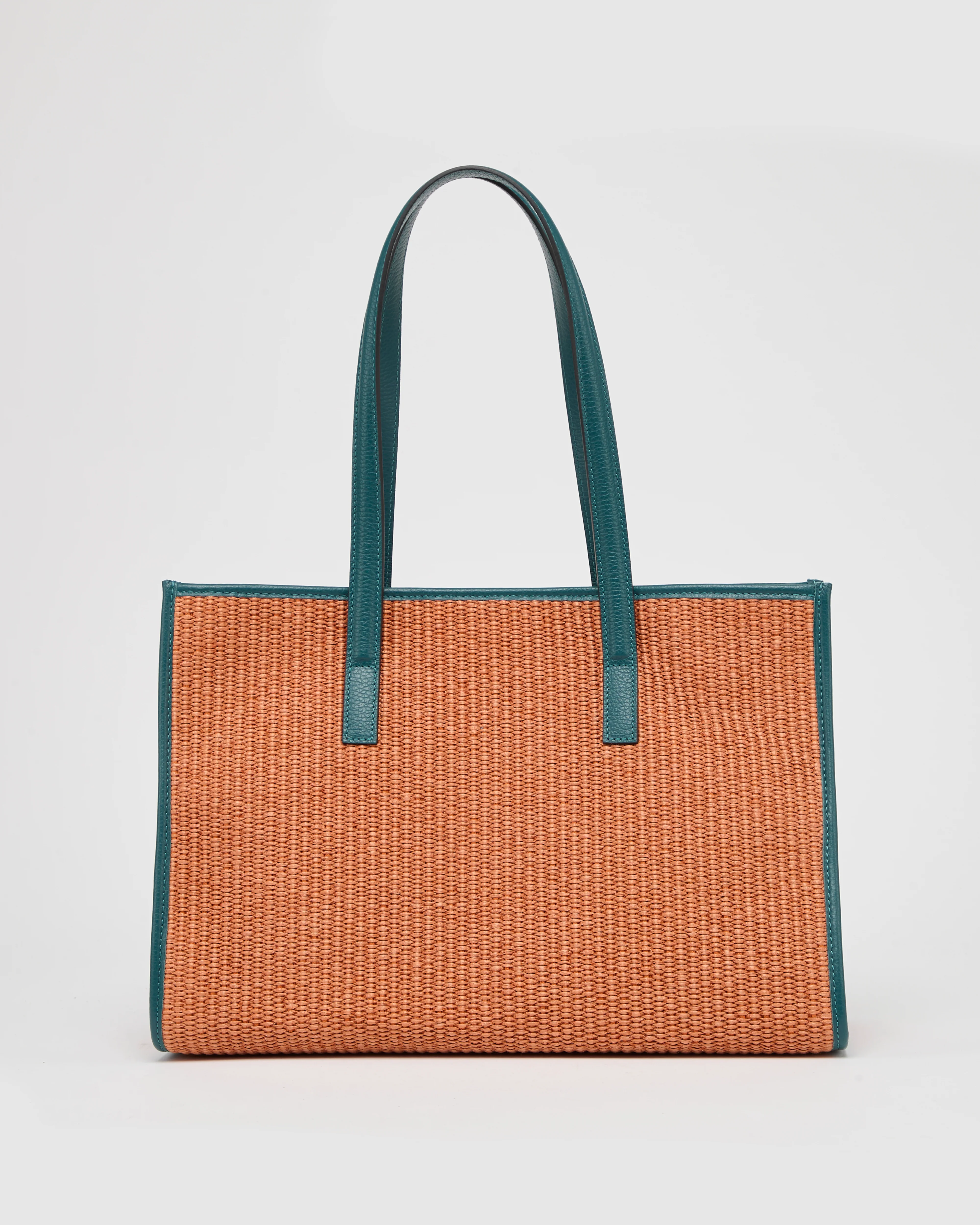 Camille raffia orange teal