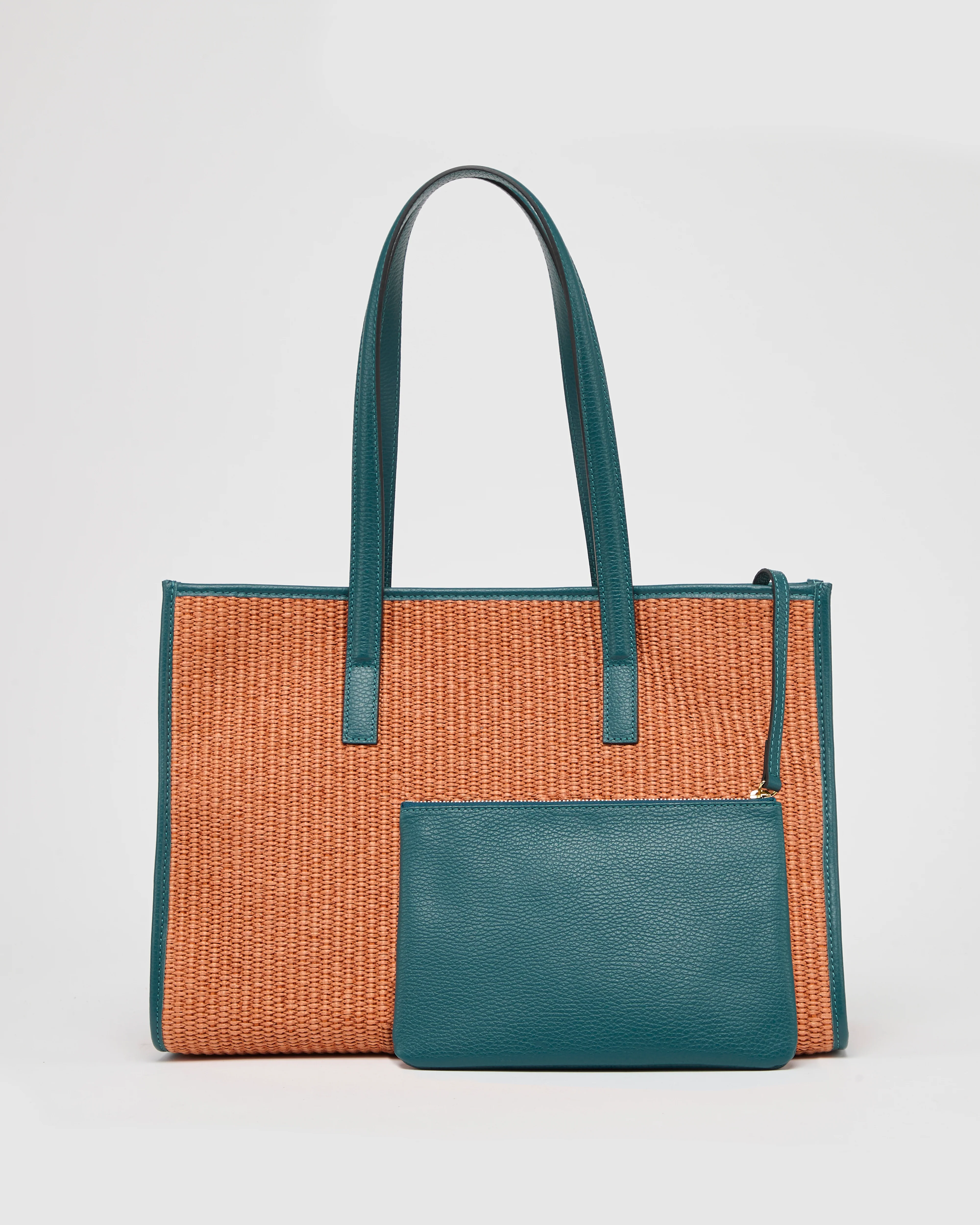 Camille raffia orange teal - Image 2