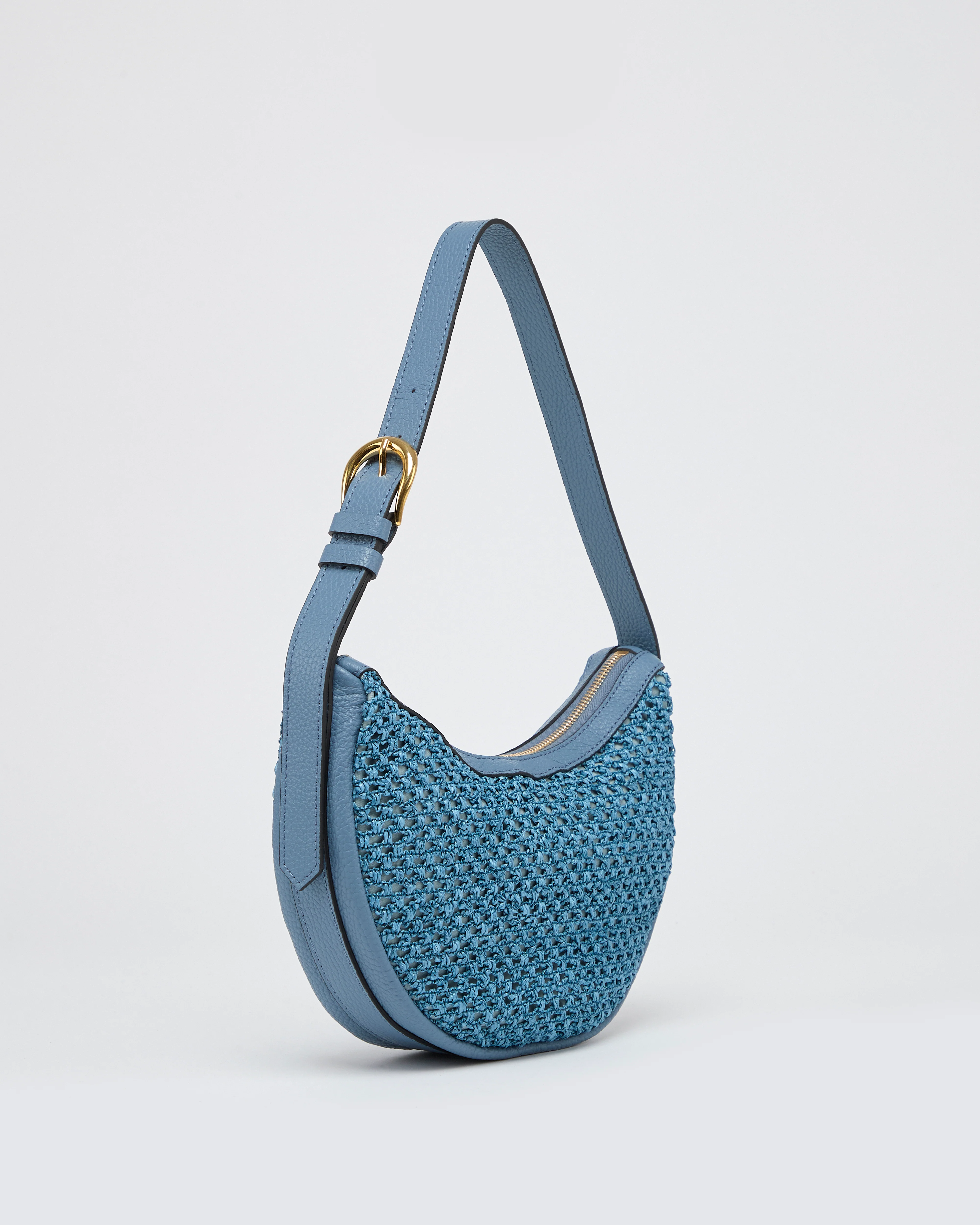 Lou raffia light blue