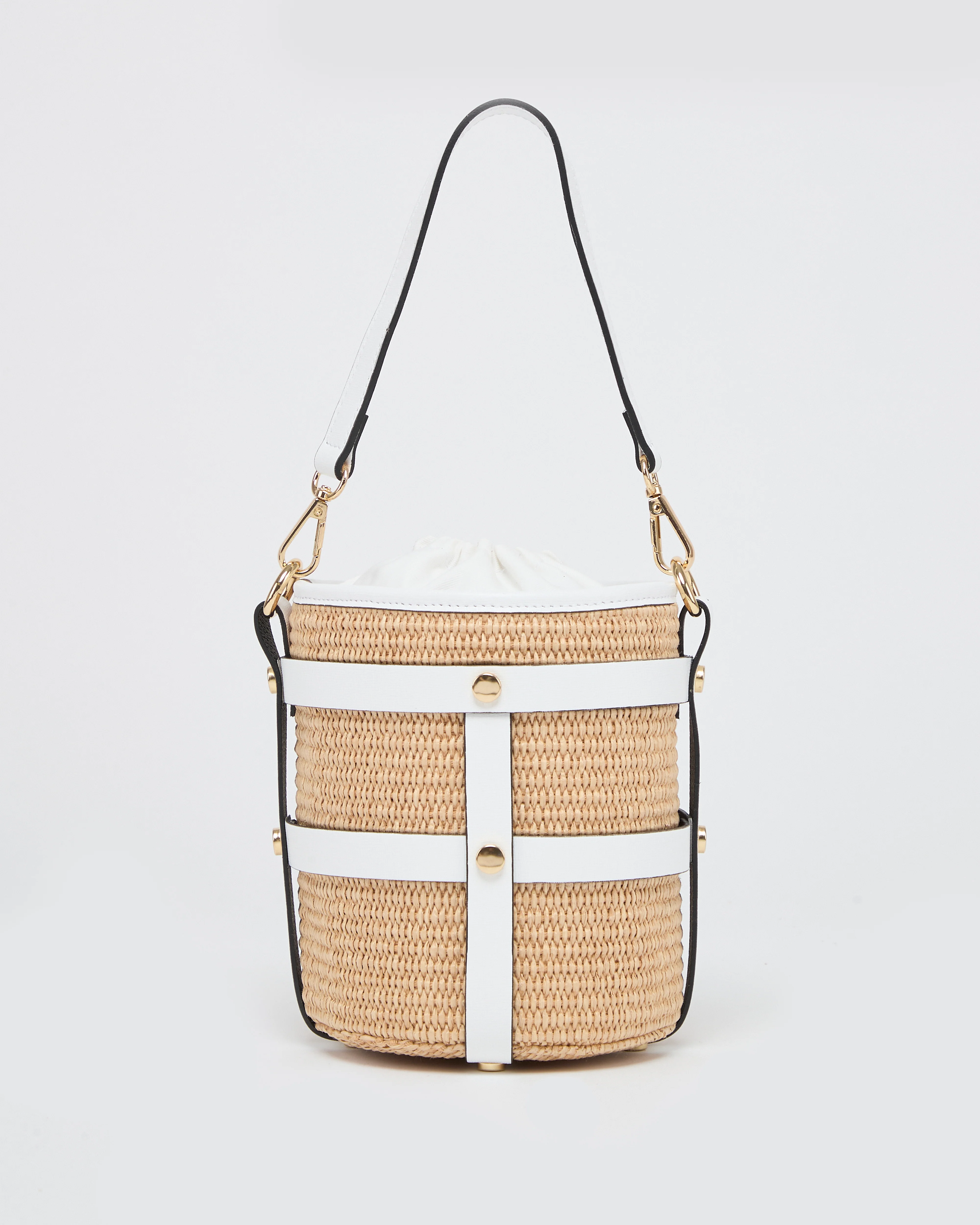 Lucie raffia white