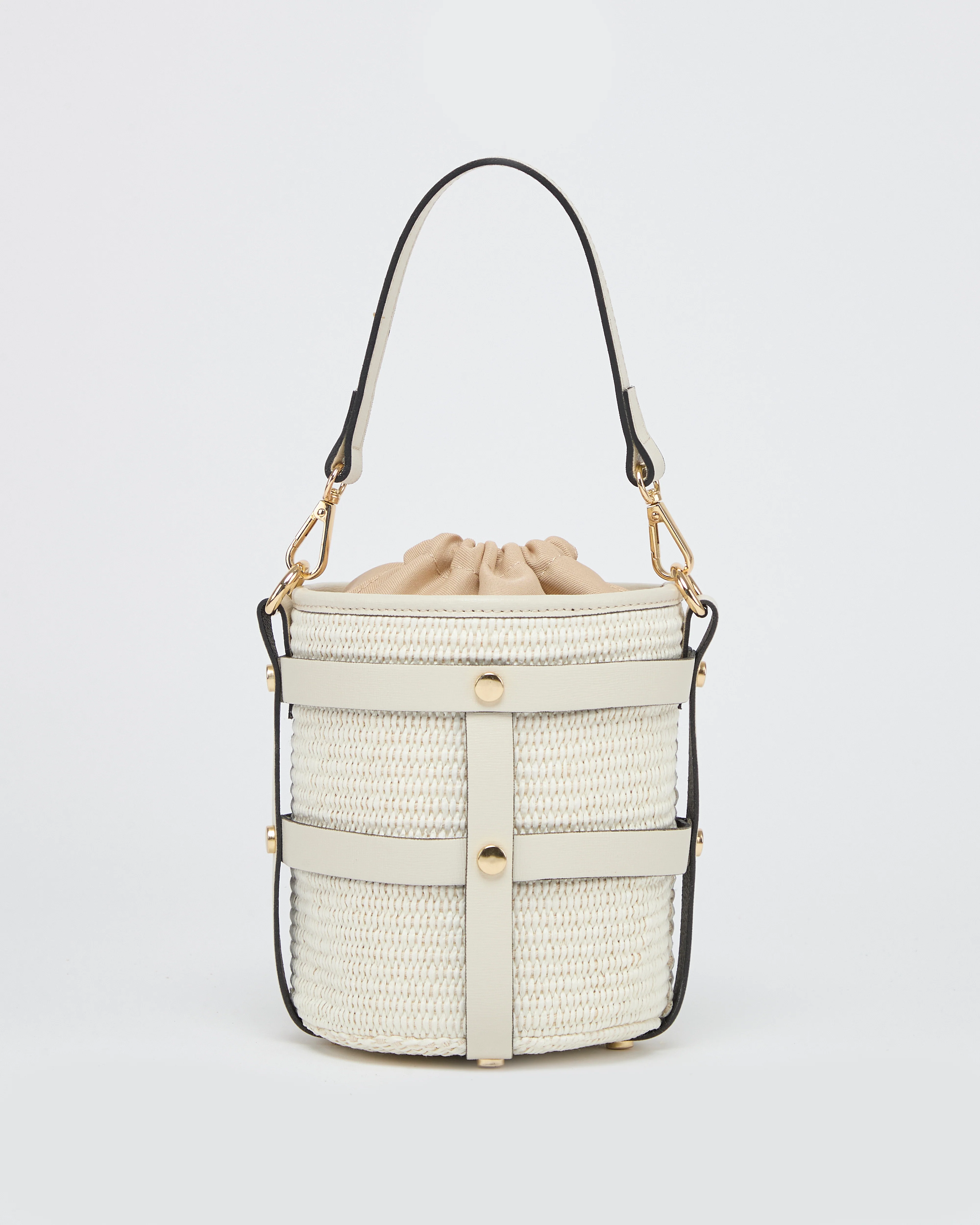 Lucie raffia total white