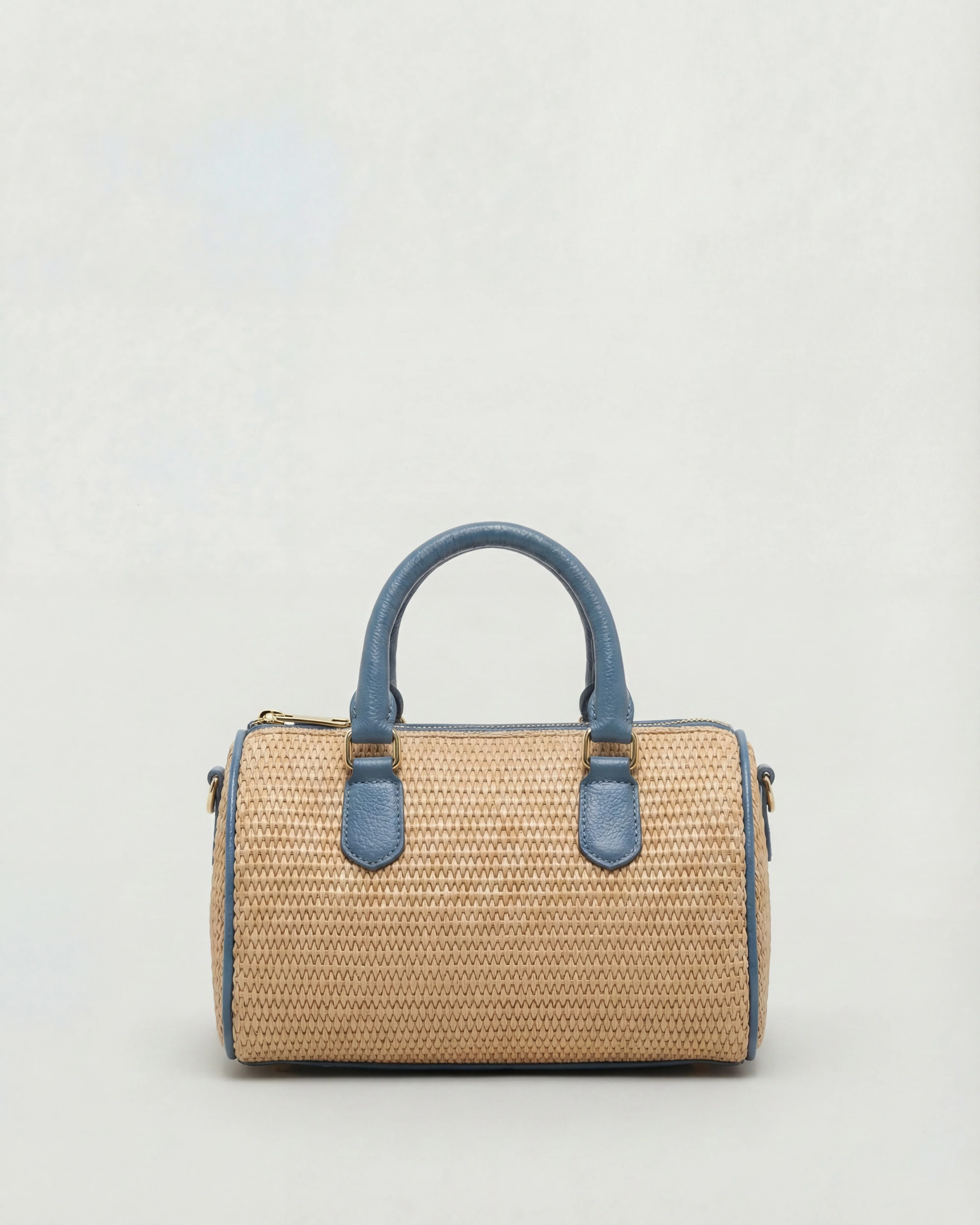 Mini Béatrice raffia blue