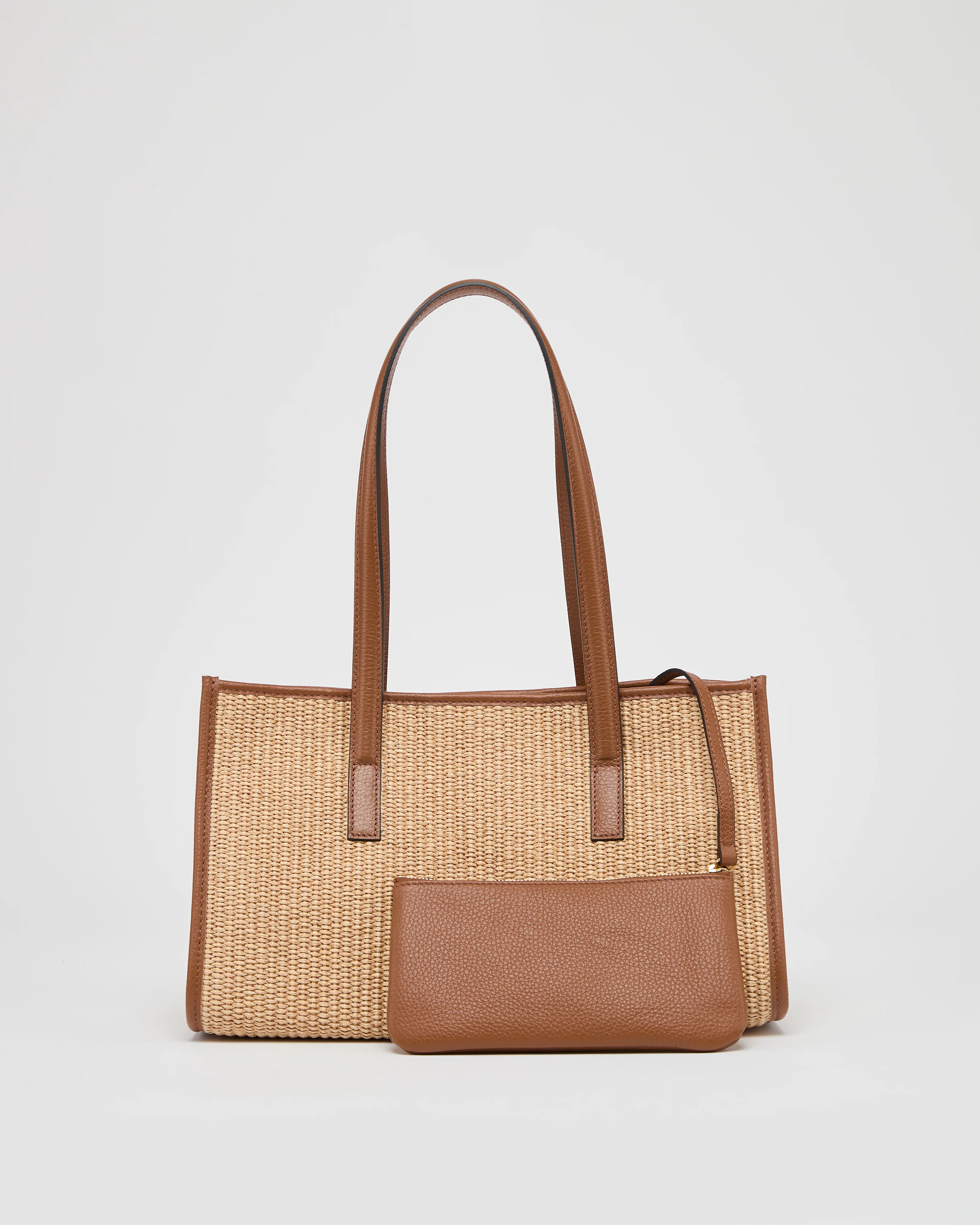 Mini Camille raffia camel - Image 2