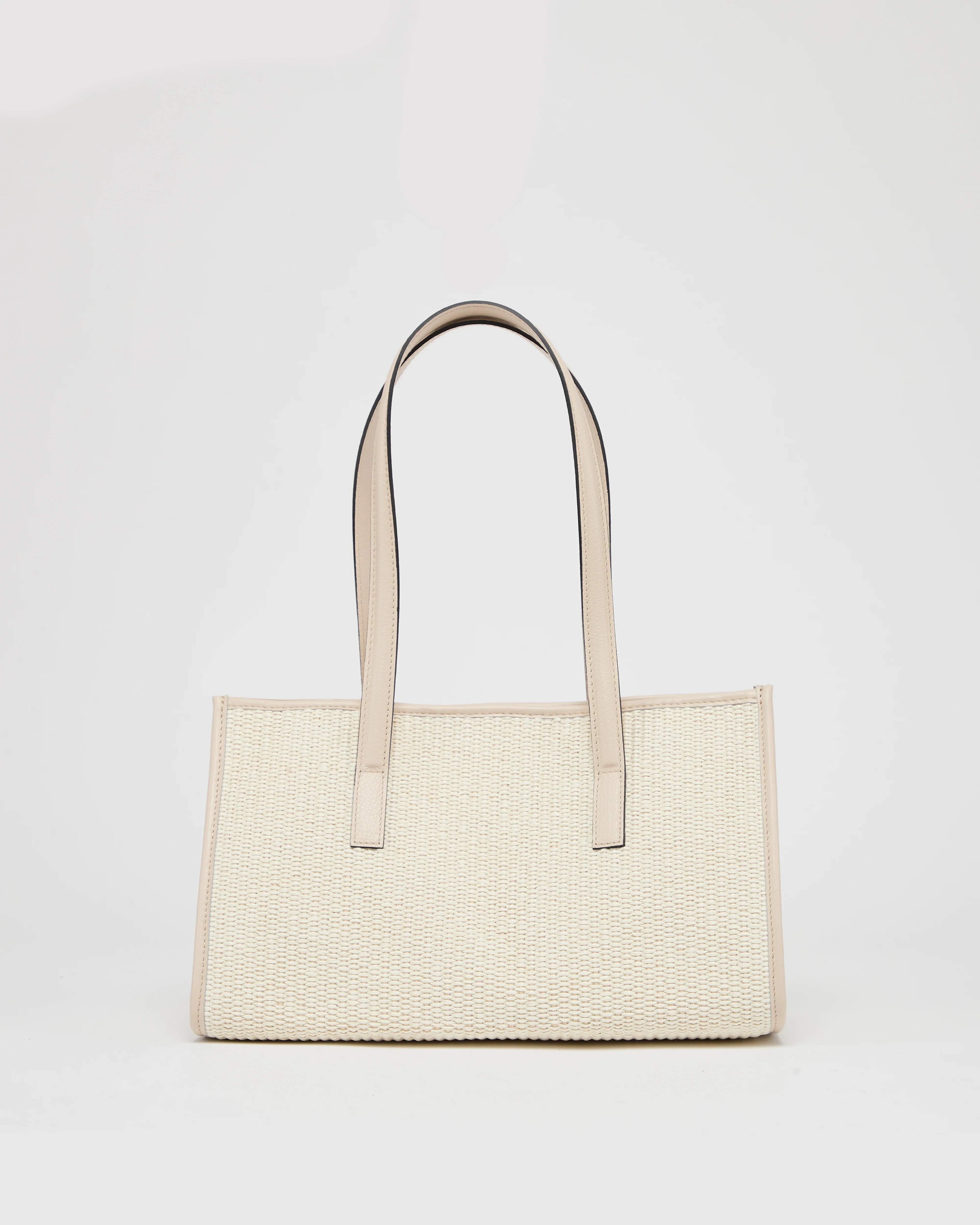 Mini Camille raffia total white