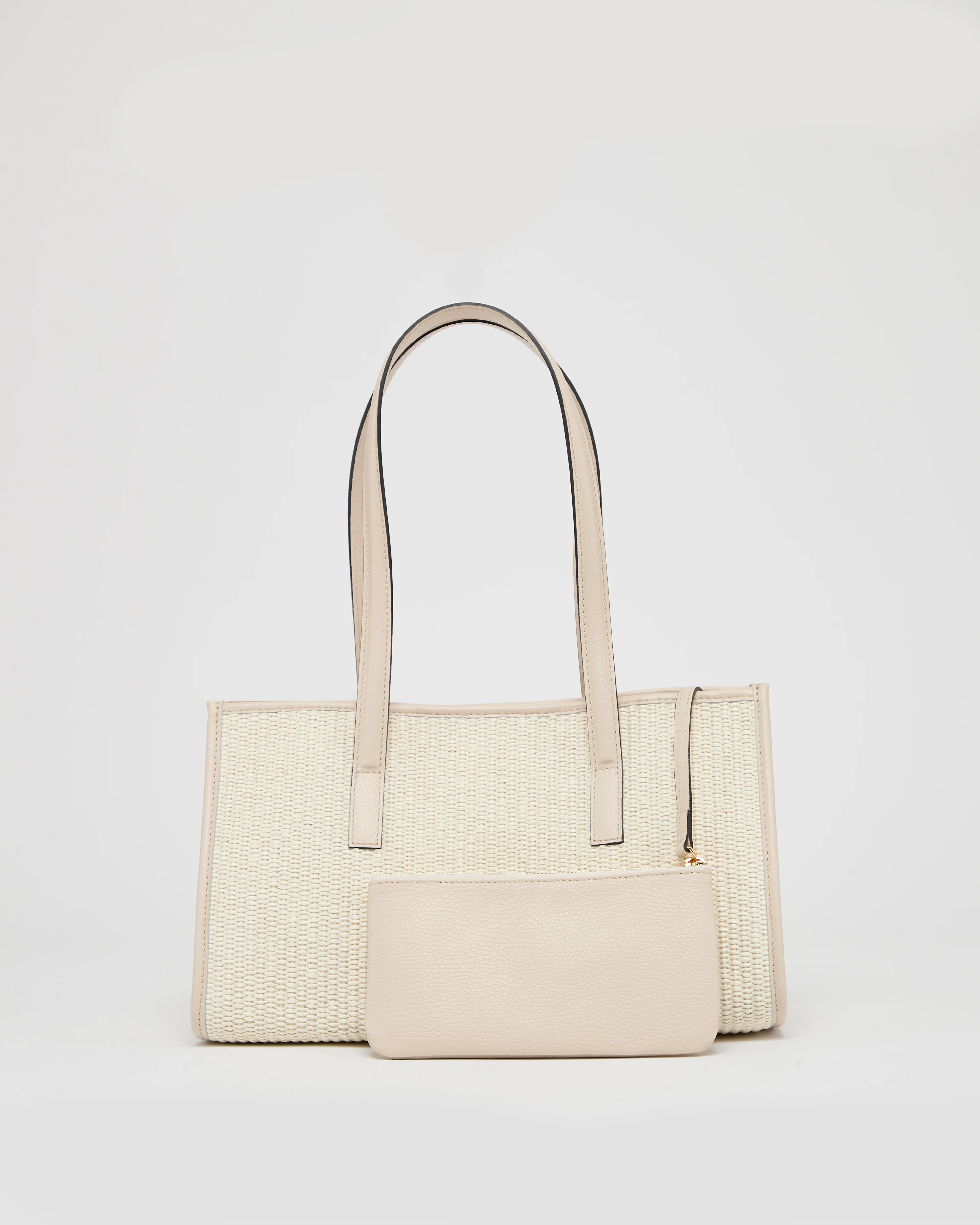 Mini Camille raffia total white - Image 2