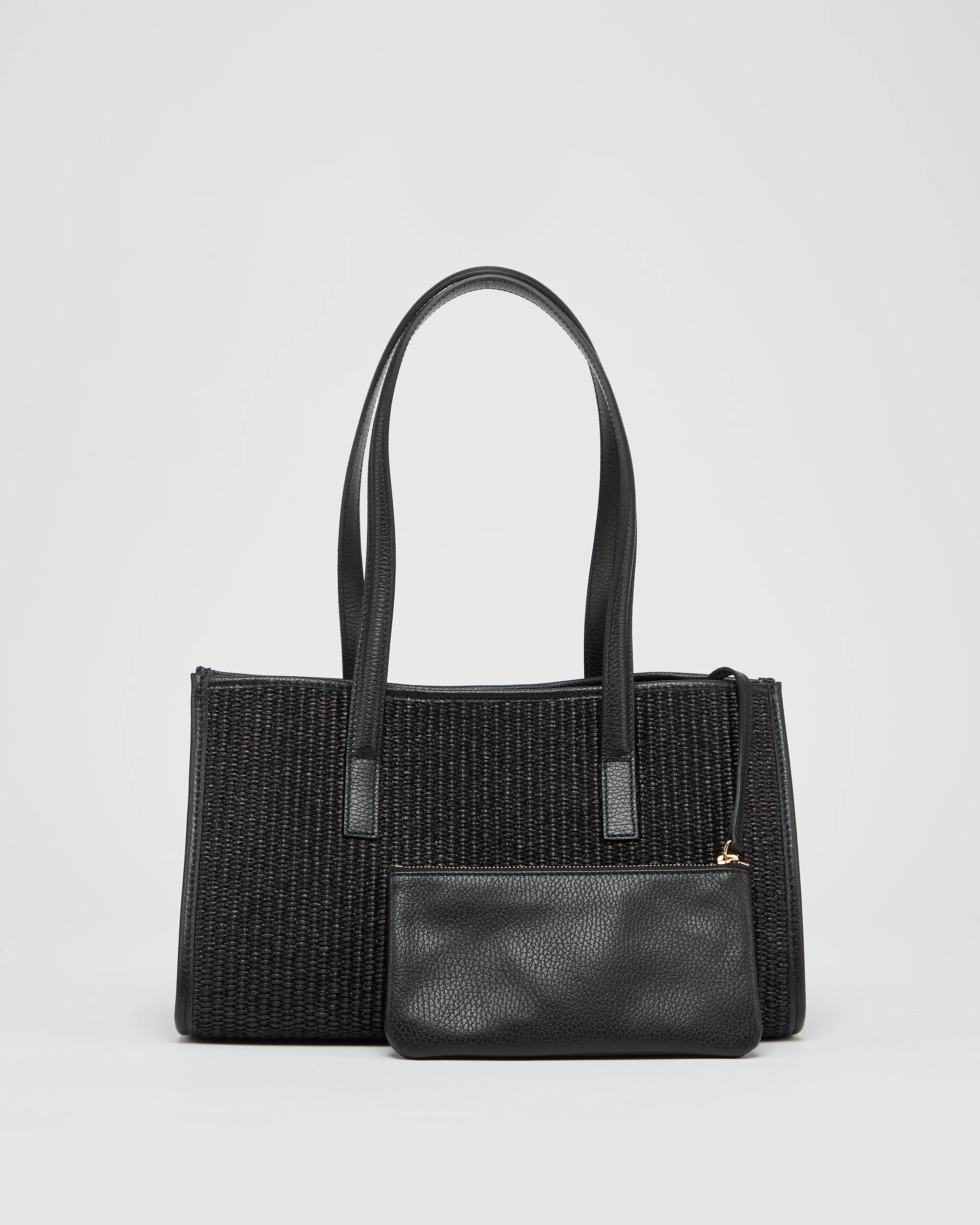 Mini Camille raffia total black - Image 2