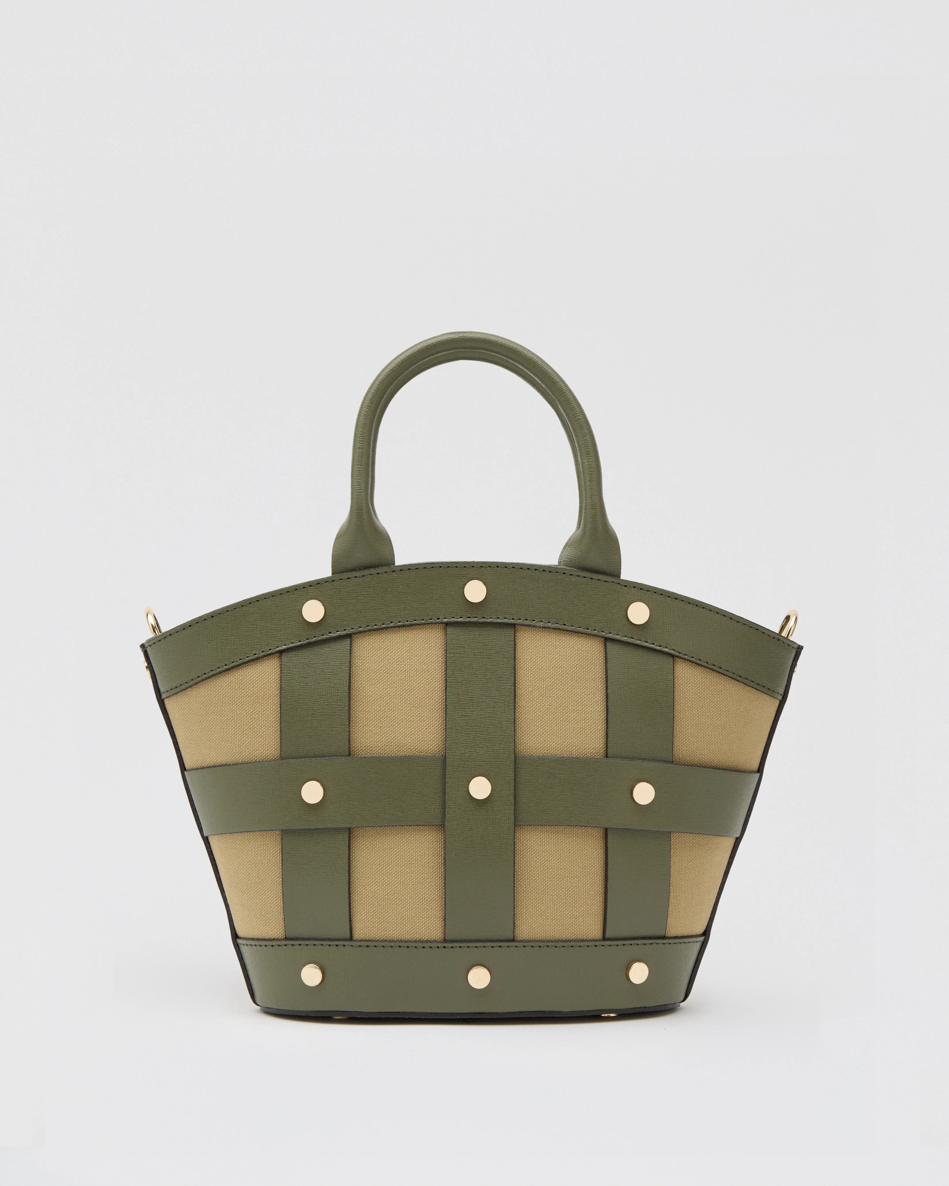 Mini Victoire stud canvas green