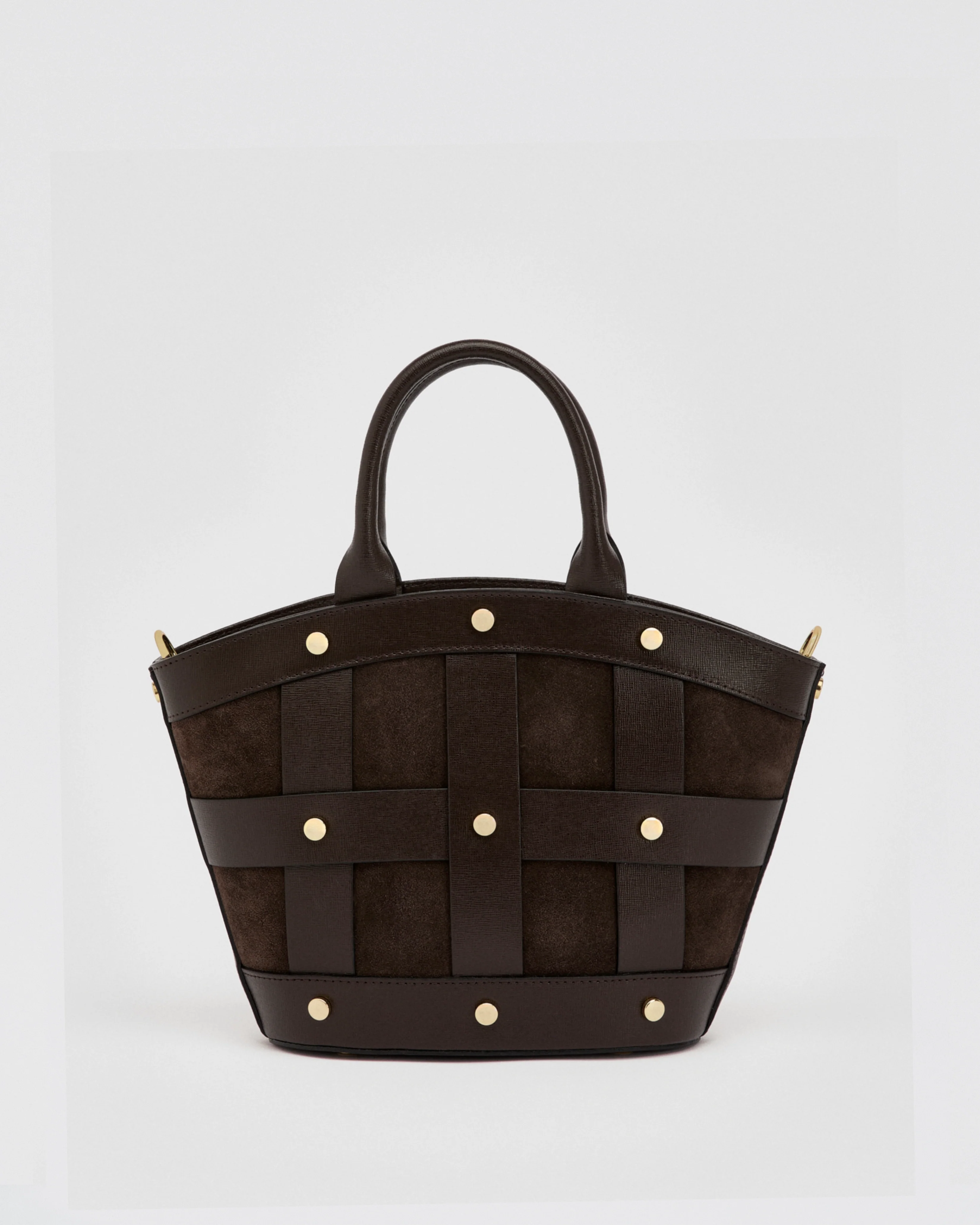 Mini Victoire stud suede brown