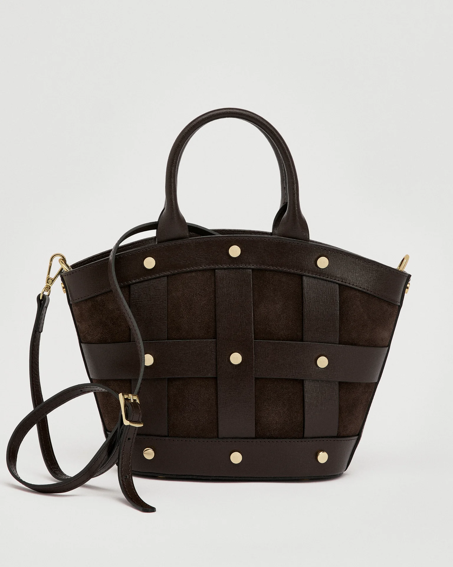 Mini Victoire stud suede brown - Image 2