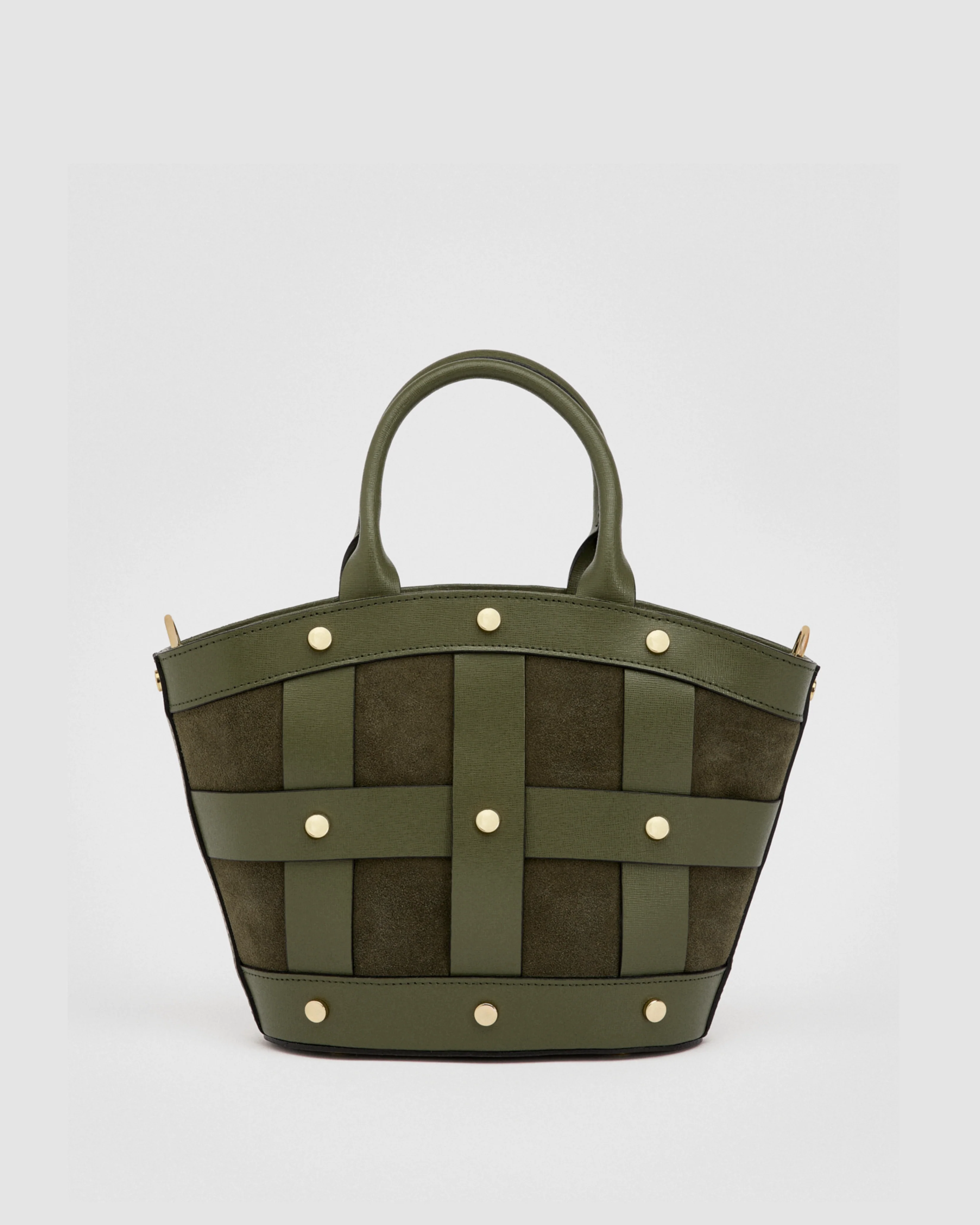 Mini Victoire stud suede green