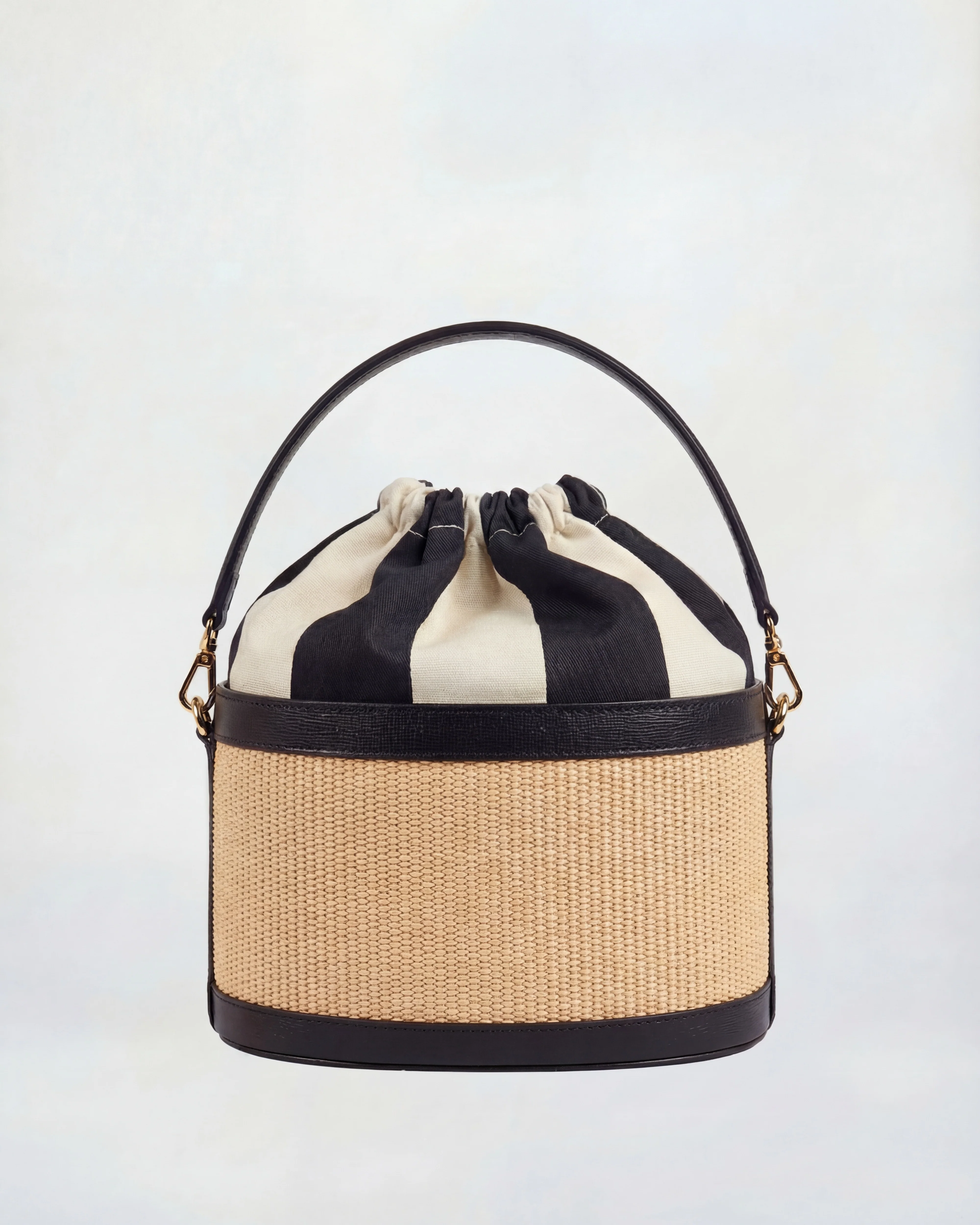 Peggy raffia noir