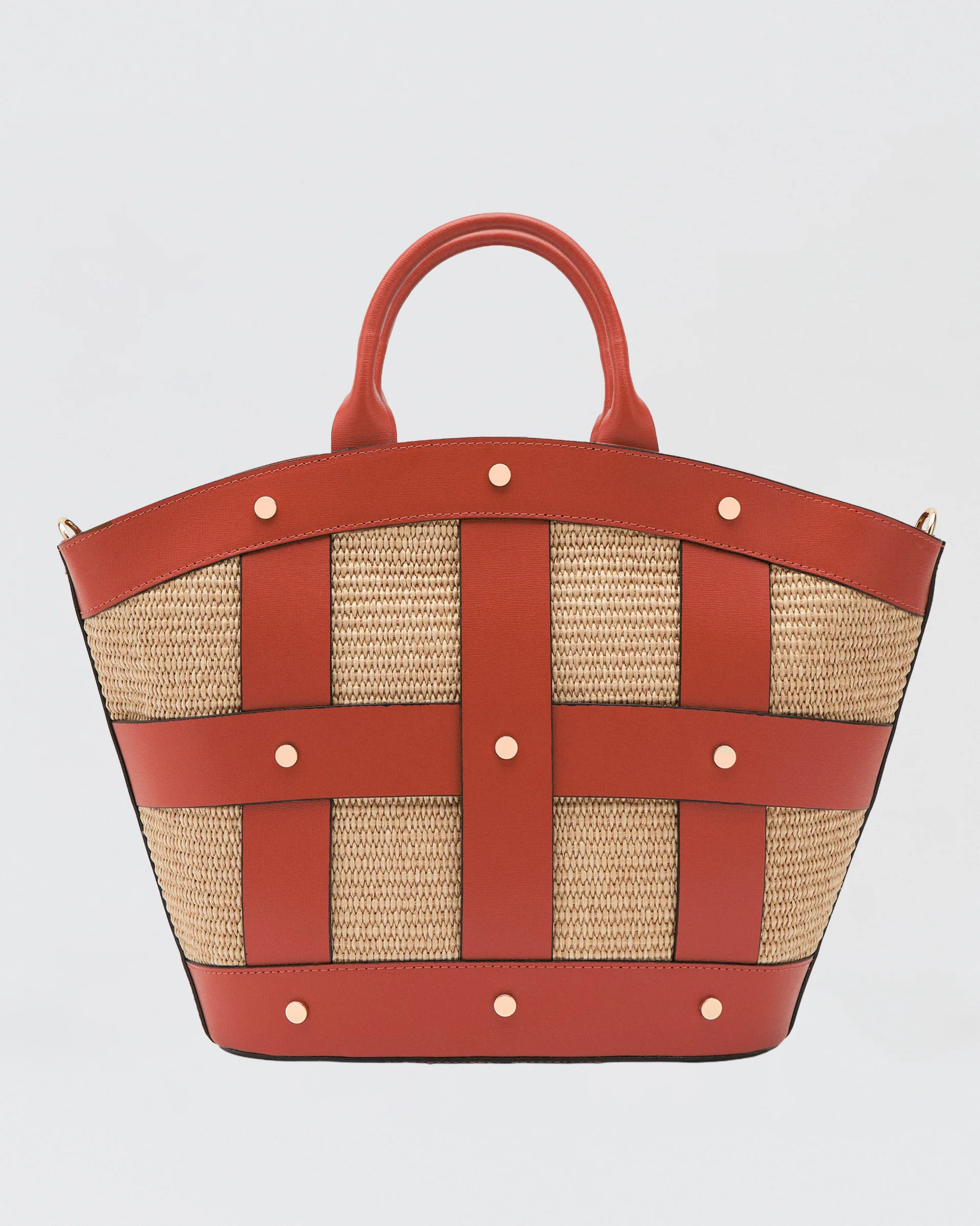 Victoire stud raffia orange
