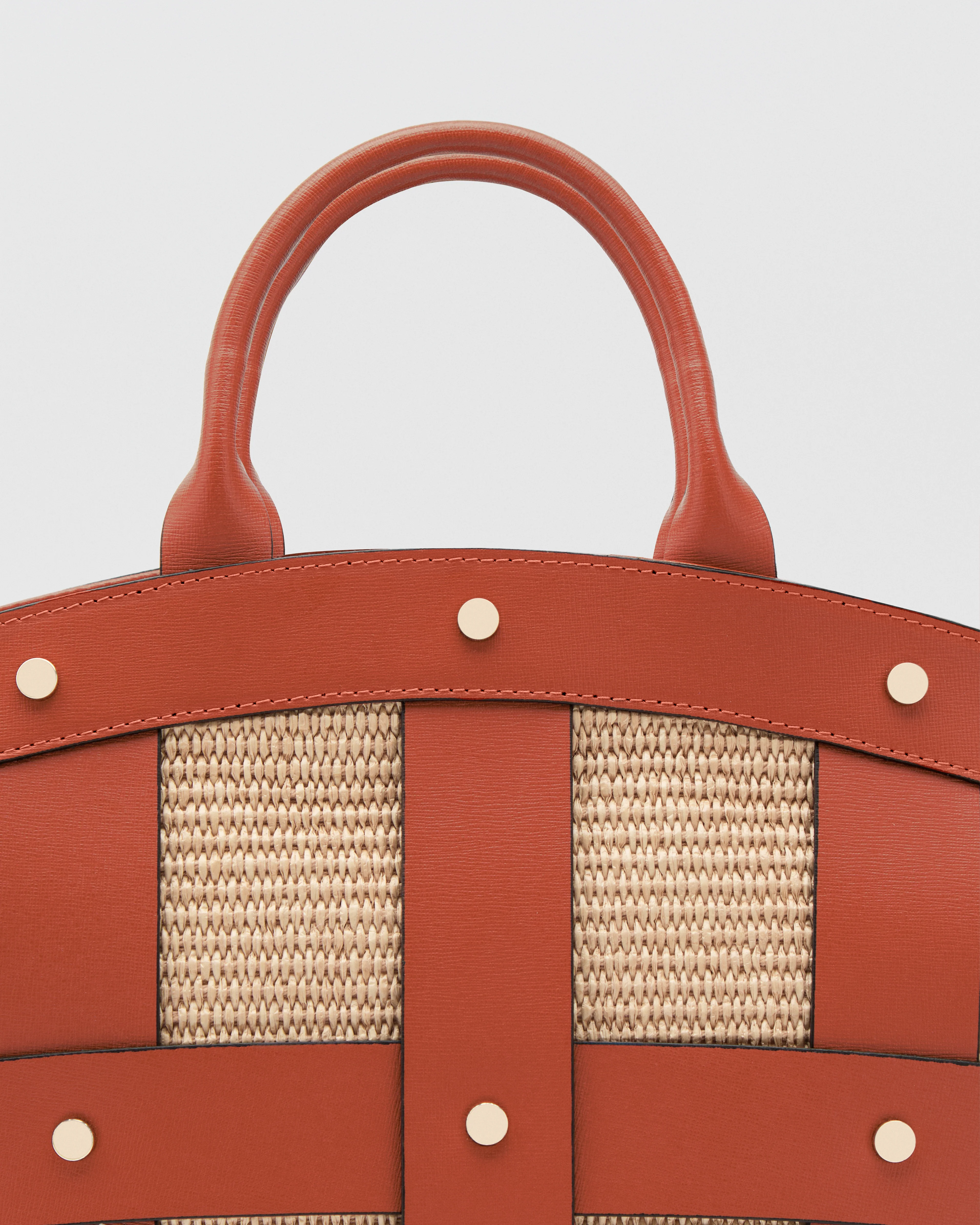 Victoire stud raffia orange - Image 2