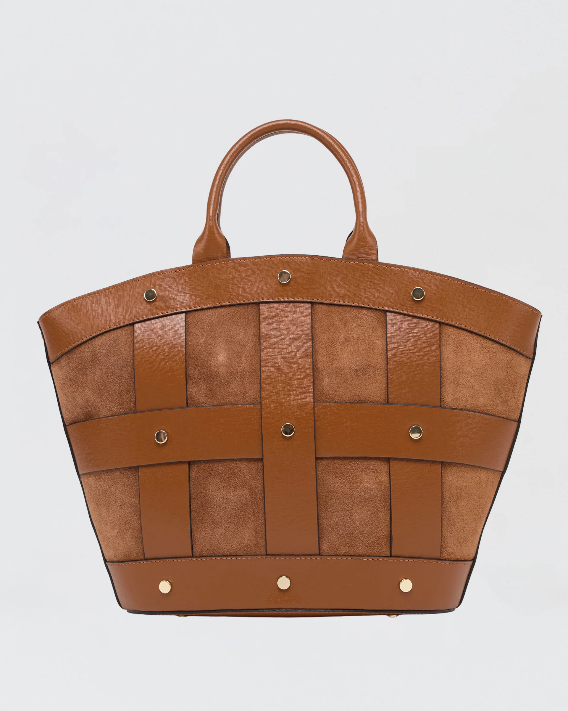 Victoire stud suede camel