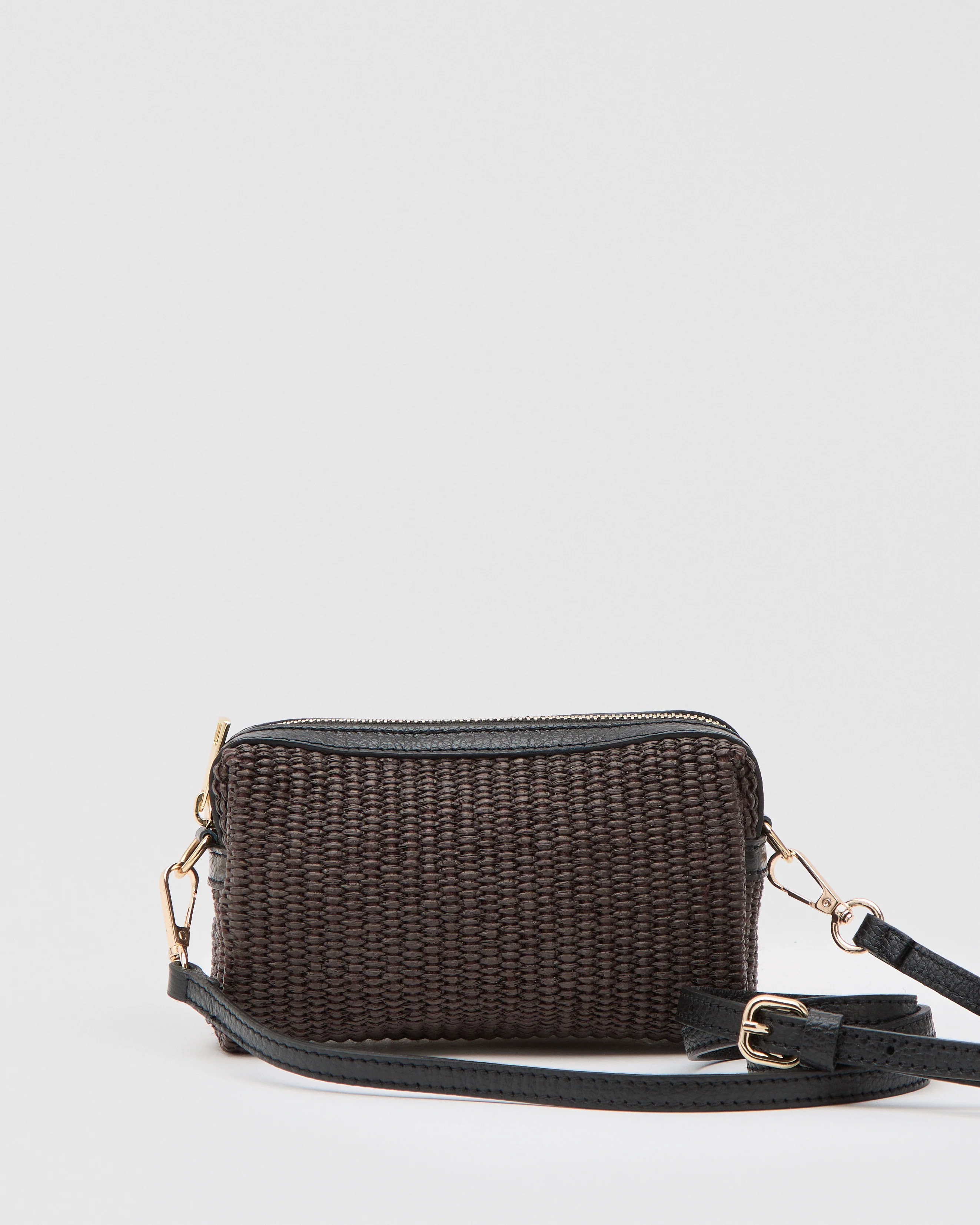 Virginie raffia brown black - Image 2